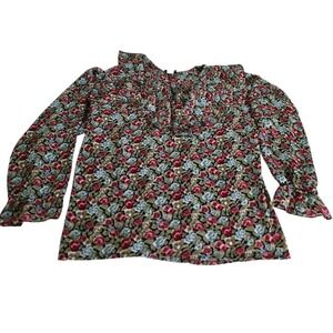 Vintage Impressions of California Womens Blouse Size 14 Ruffled Poet Top Boho